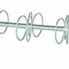 Metal spiral mixer for food processing.