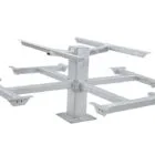 Metal frame structure on a white background.