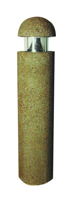 Cork bollard with metal cap.