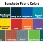 Sunshade fabric color chart.