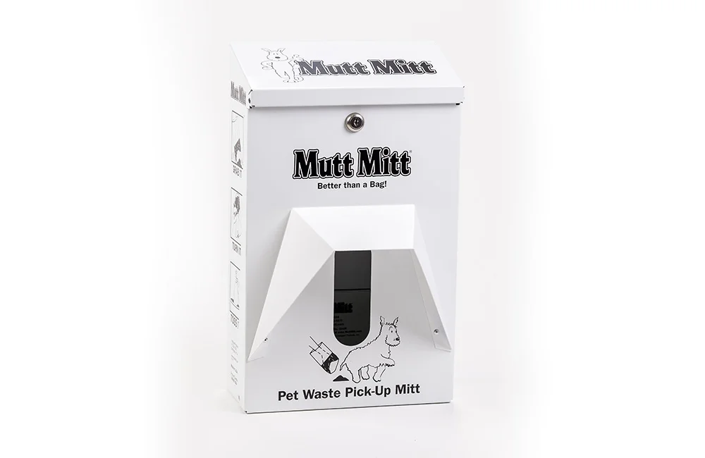 Mutt Mitt pet waste pick-up mitt in packaging.