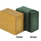Cedar and Green blocks side by side.