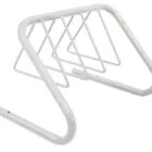 White bike rack stand.