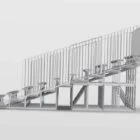 Staircase and railing design in a minimalist style.