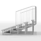3D model of a modern architectural structure.