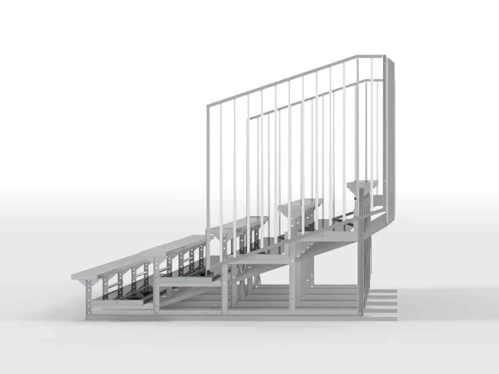 3D model of a modern architectural structure.