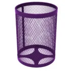 Purple mesh pencil holder.