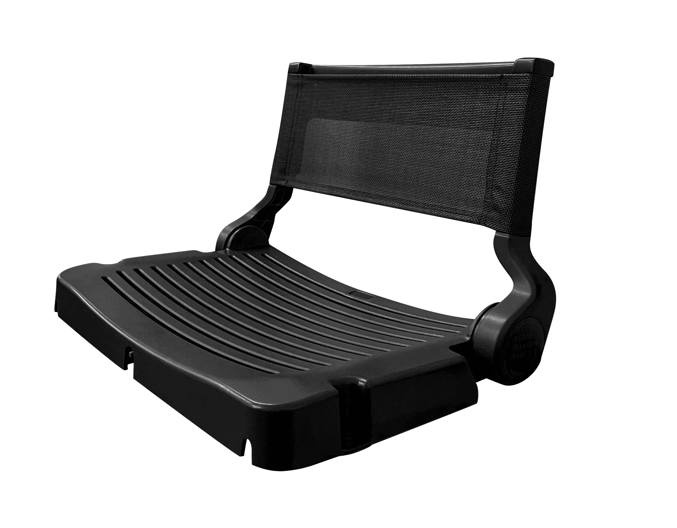 Black adjustable footrest with mesh back support.