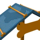 Dog agility course obstacle.