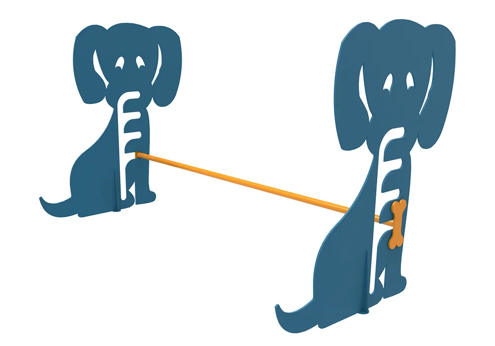 Two elephants pulling on a rope.