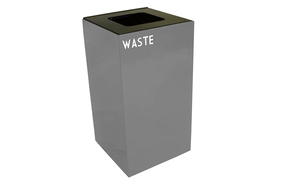 Waste bin in grey color.