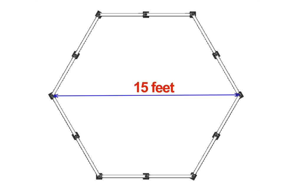 A red object is placed on a blue platform within a geometric structure.