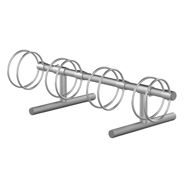 Metallic playground equipment structure.