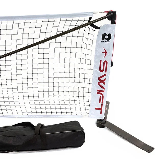 33165-web Portable Pickleball Net System with Bag and Flag.