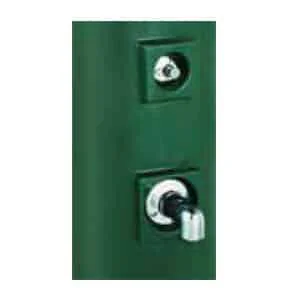 Green outdoor light switch.