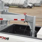 Truck bed ramp extension in use.