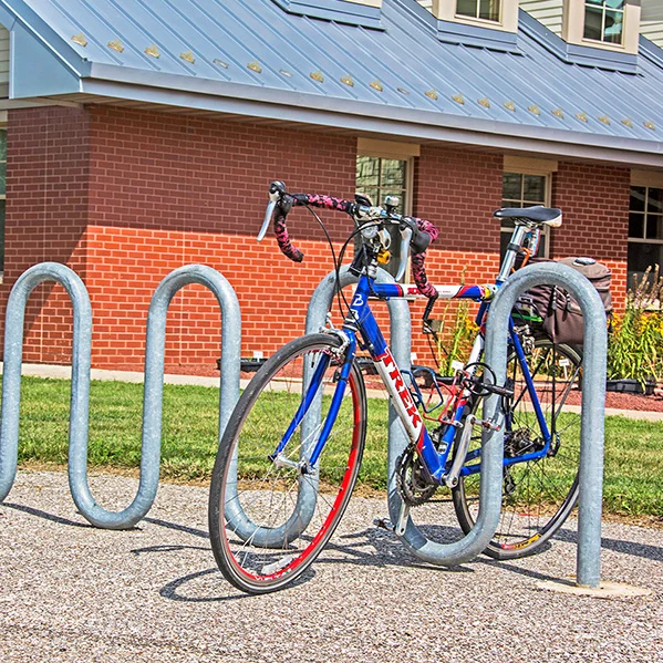 625GIG-1 Bicycle parked in a bike rack.