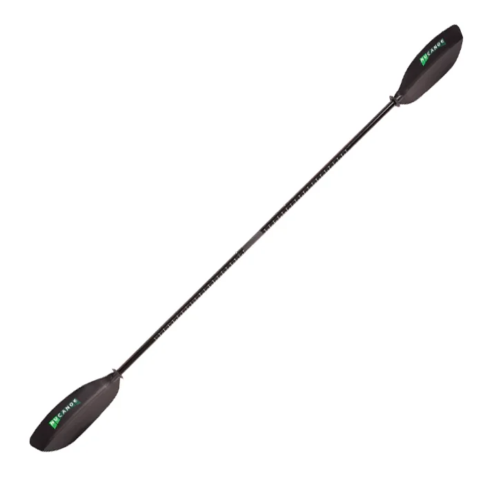 Kayak paddle with green logo on both ends.