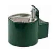 90 Green cylindrical object with a metallic top and handle.