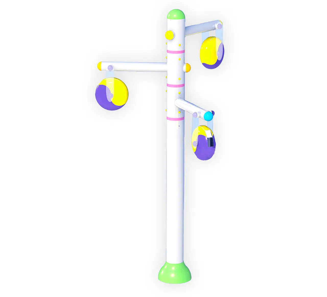 Colorful playground equipment for children.