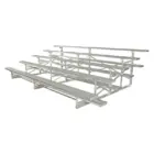 Aluminum bleachers on a white background.