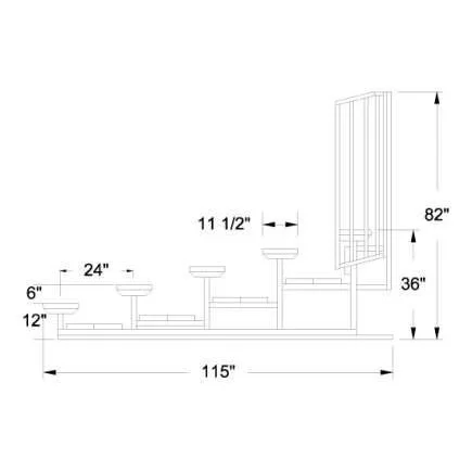 Dimensions of a modern office chair.