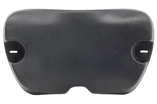 Black VR headset back view.