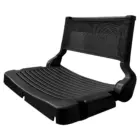 Black adjustable footrest with mesh back support.