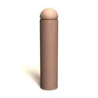 Bollard post in light brown color.
