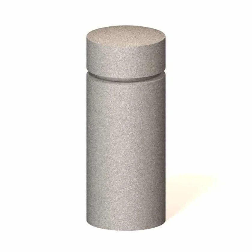 CBRF-1 Concrete bollard light with a warm glow.