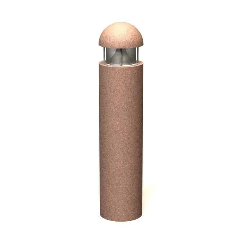 Cork bollard light on white background.