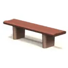 Red bench on a white background.
