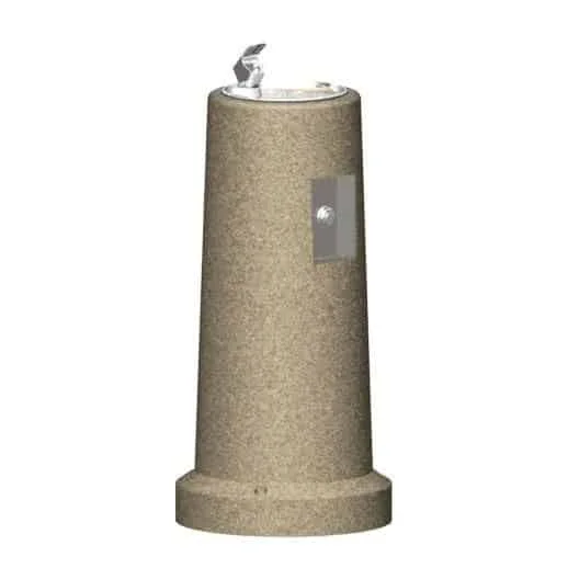 CDFFBS Outdoor drinking fountain in beige stone.