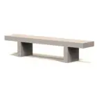 Concrete bench with a textured surface and minimalist design.