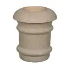 Beige textured garden planter.