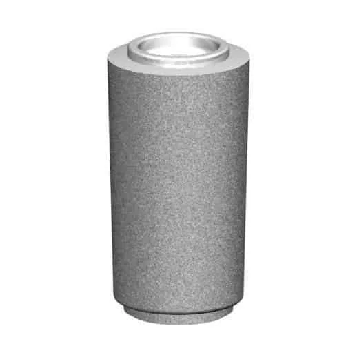 CSR1324 Gray cylindrical object with textured surface.