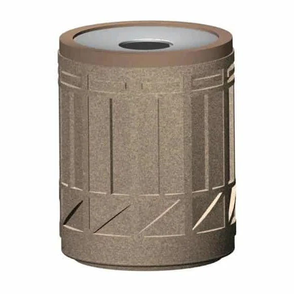 CTCR30AK Brown outdoor trash can.