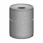 Gray textured cylinder object.