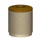 Brown and beige cylindrical object.