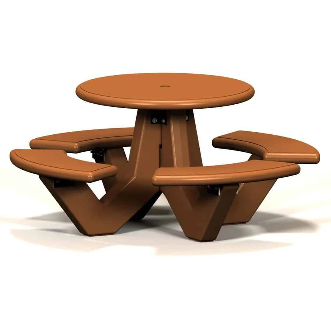 CTR4S Outdoor picnic table in brown color.