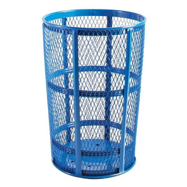 EXP52-BL-WEB Blue mesh trash can.