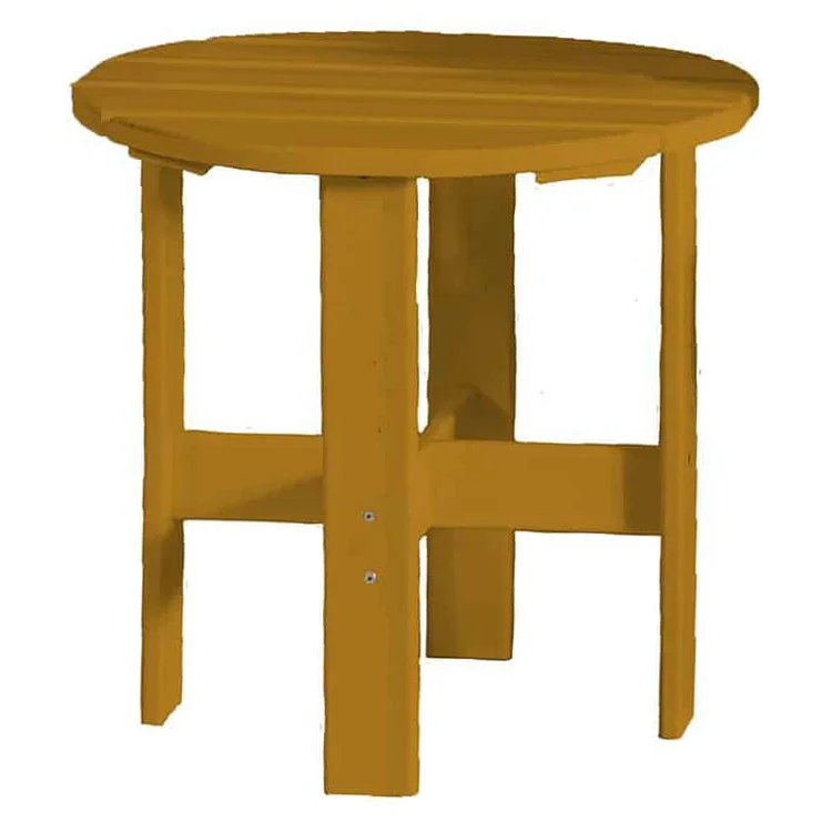 JPST-CEDAR-WEB Yellow round outdoor table.