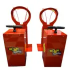 Red toy machine labeled Bom Blaster.