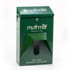 Green pet waste pickup mitt dispenser box.