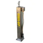 Silver vertical device with yellow and white text.