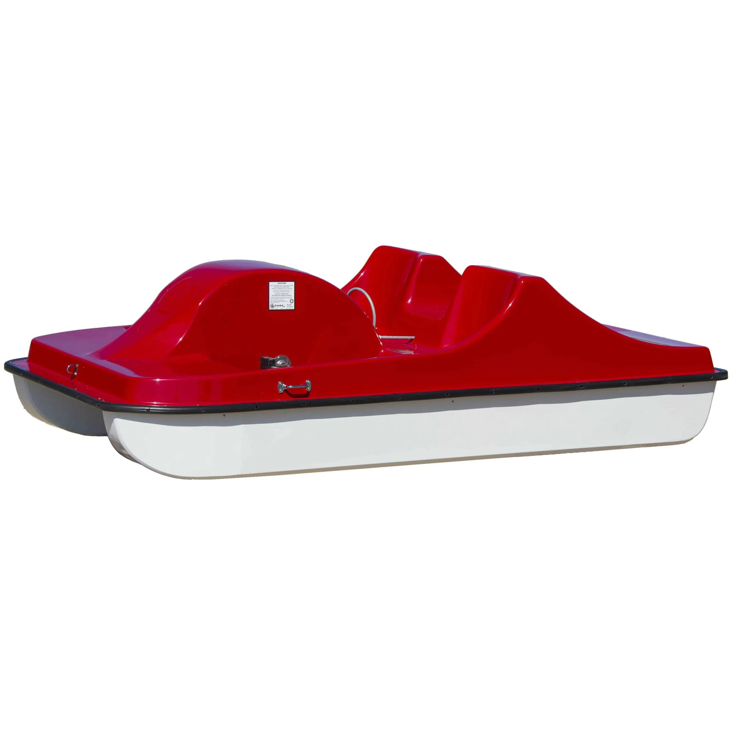 PCII51816032R-scaled-1 Red and white pedal boat on a white background.
