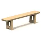 Concrete bench on a white background.