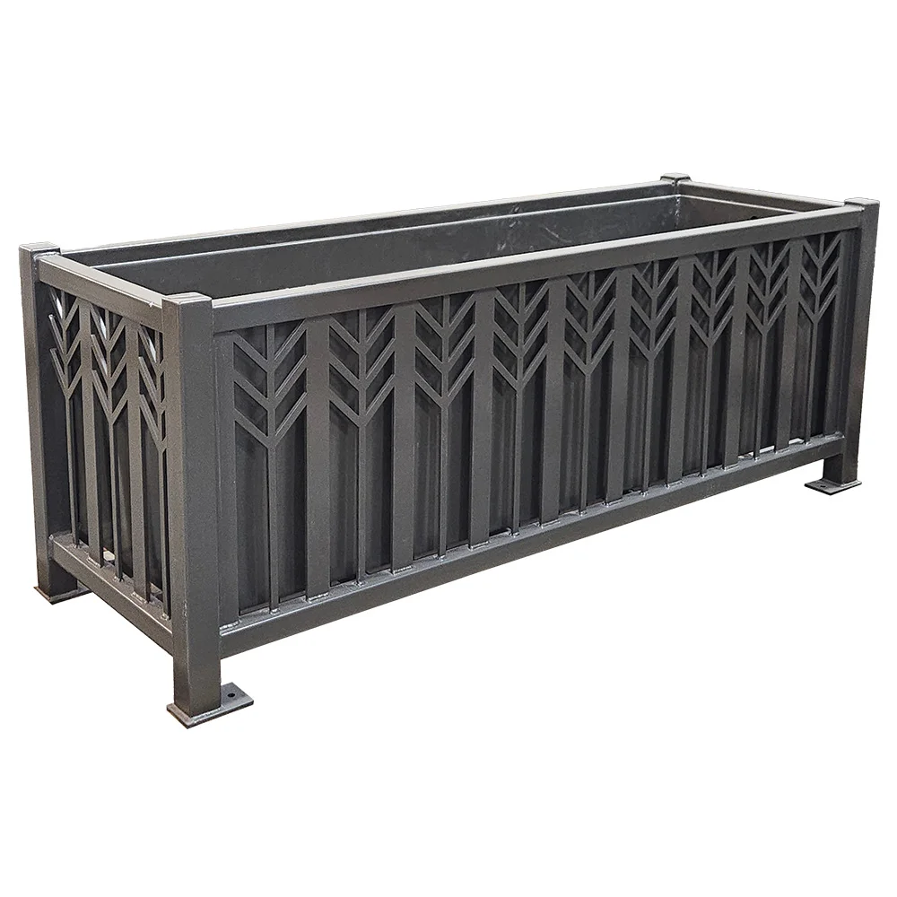 SPPL63WEB Metal flower box with decorative pattern.