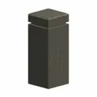 Square concrete post cap in dark gray.