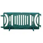 Metal grill accessory for vehicle.